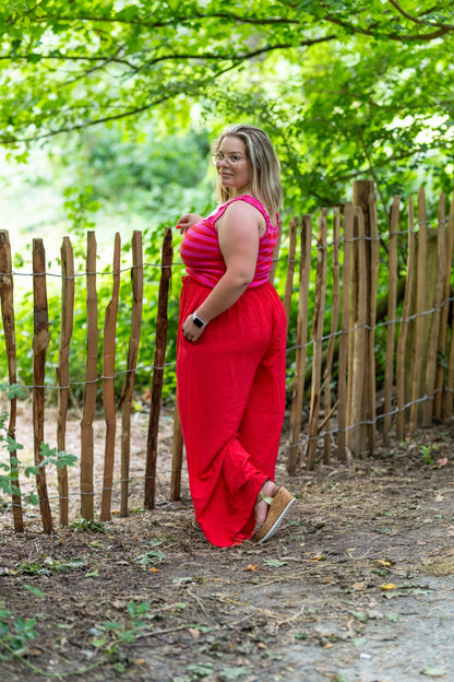 Red Flare Pants