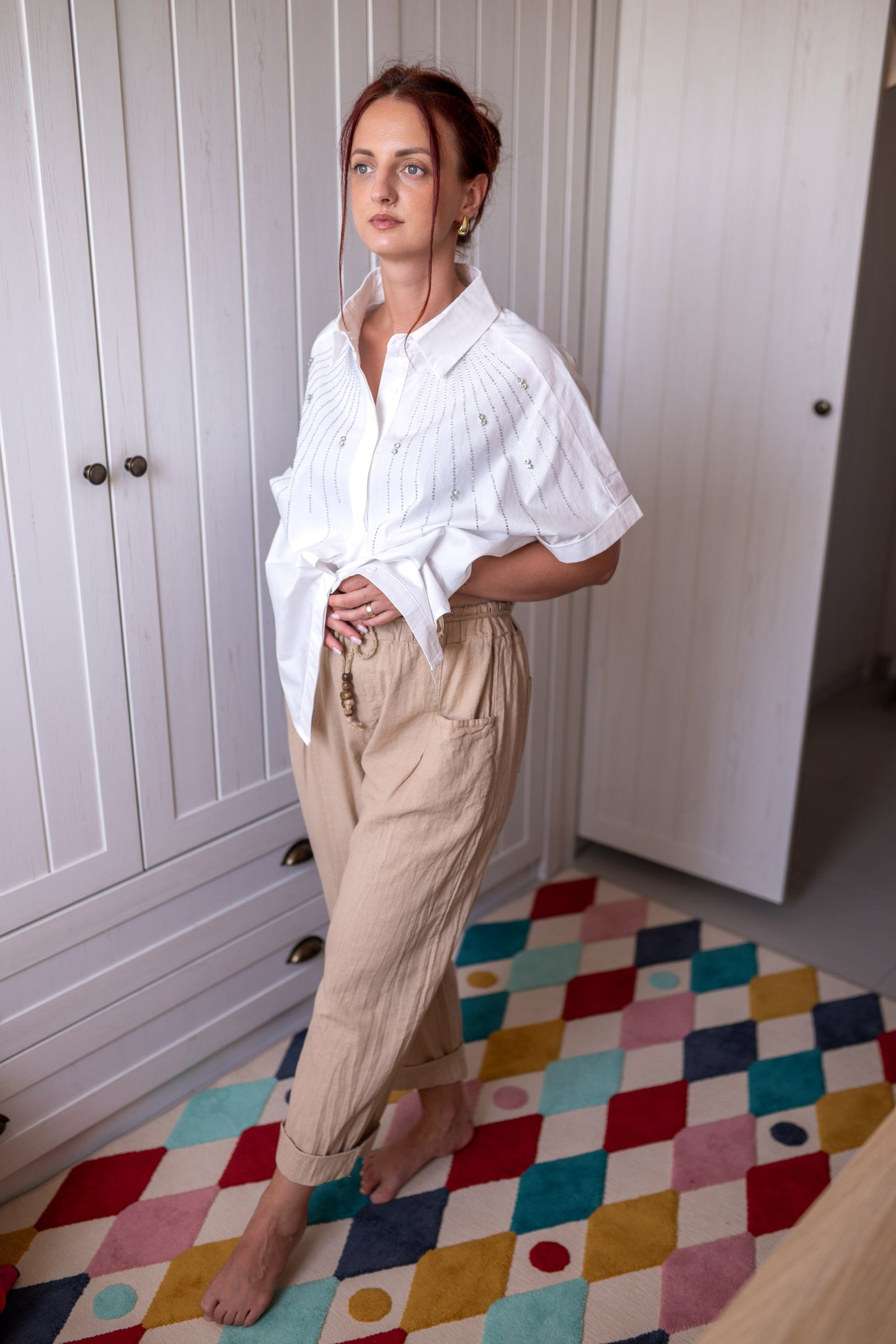 Sand Linen Trousers