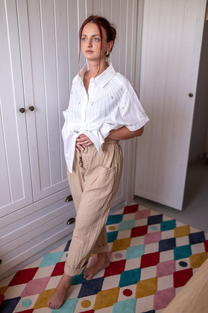Sand Linen Trousers